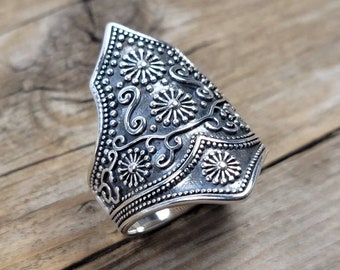 925 sterling silver boho filigree Ring, stackable ring, women ring,  silver ring, gift for her, boho jewelry