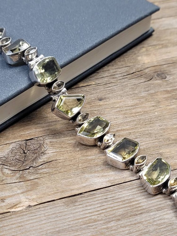 Lemon Quartz Bracelet 925 Sterling Silver Bracelet Women Bracelet Gift for Her Anniversary Gift Large Bracelet Etsy UK