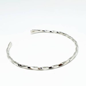 925 sterling silver Twisted cuff bangle, Stackable bracelet, silver bangle, women bangle, gift for her