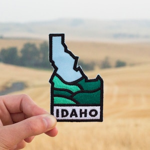 Idaho Embroidered Iron on Patch | Jacket Patch | Clothing Patch | Idaho Art | Idaho Gift