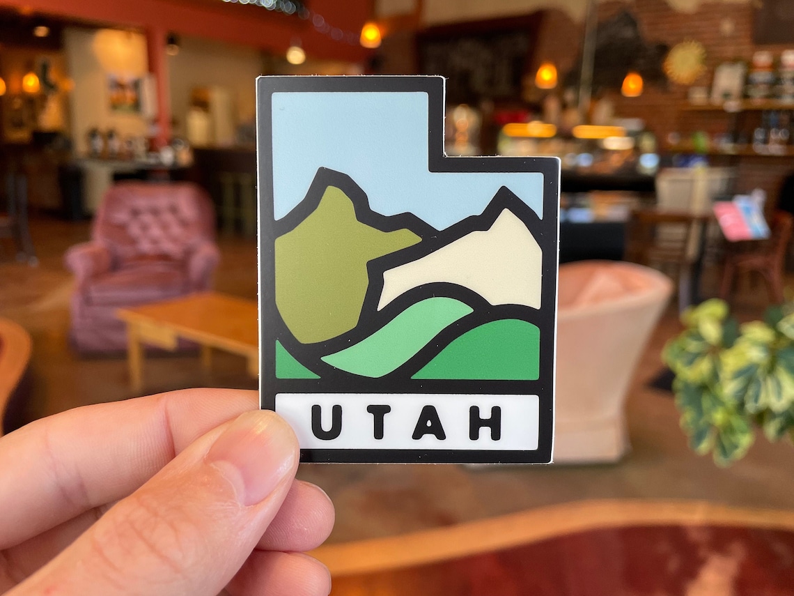 Utah Vinyl Sticker Vinyl Decal Utah Decal Outdoor Etsy