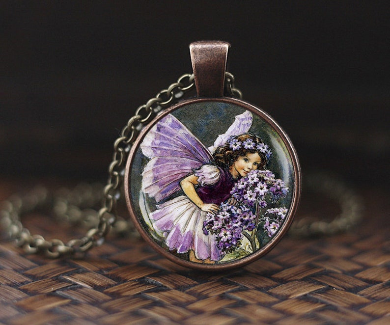 Flower Fairy Necklace Woodland Fairies Jewelry Fantasy Art Etsy