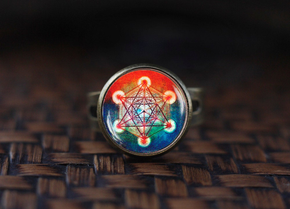 Metatron's Cube ring Metatron's Cube Jewelry Sacred Etsy
