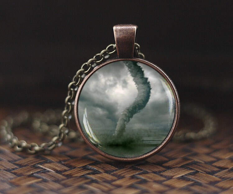 Tornado Necklace Twister Storm Chaser Wizard of Oz jewelry Etsy