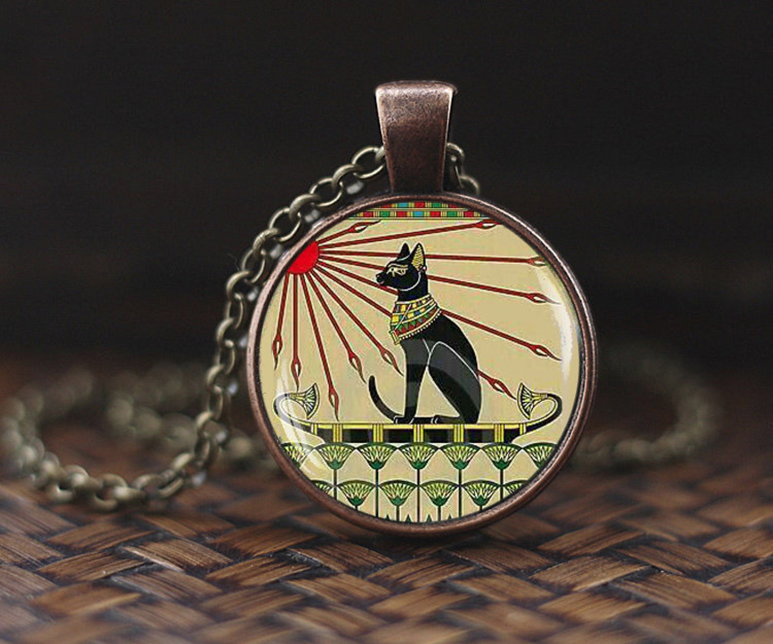 Egyptian Cat Jewelry art nouveau cat jewelry Goddess Bastet Etsy