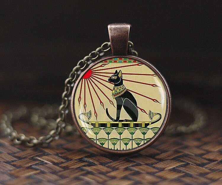 Egyptian Cat Jewelry art nouveau cat jewelry Goddess Bastet Etsy