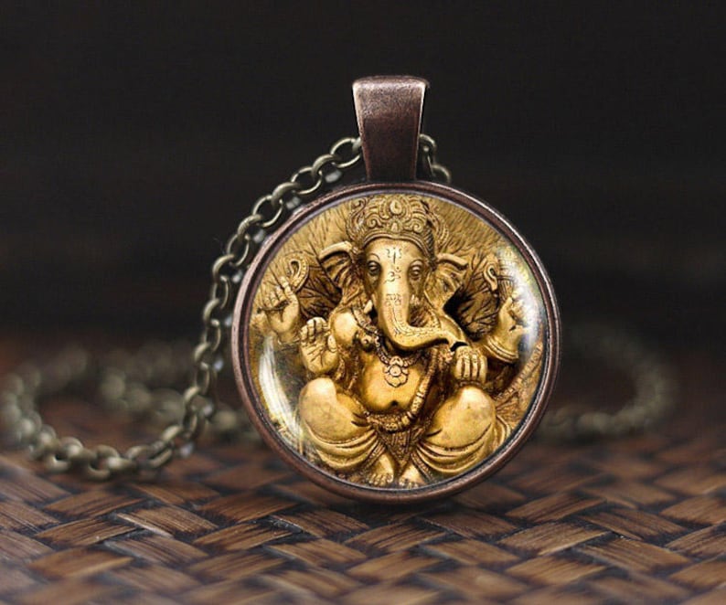 Ganesh necklace Ganesh pendant Ganesh Indian God Jewelry Etsy