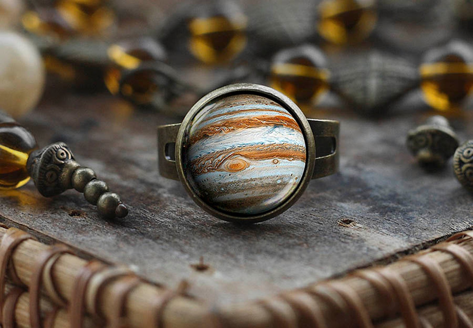 Anneau de Jupiter Bijoux jupiter anneau de galaxie anneau Etsy