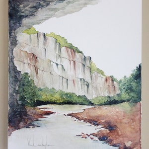 Original Watercolor Landscape Painting 16 x 20 image 3