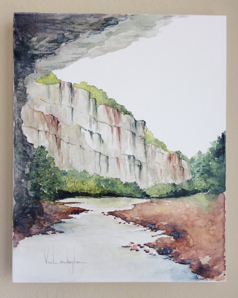 Original Watercolor Landscape Painting 16 x 20 image 3