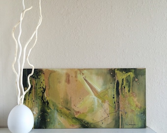 Original abstrakt akrylmålning - 30 x 60 cm