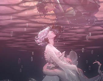 Drowning in Dreams -The Knight and the Moth Print