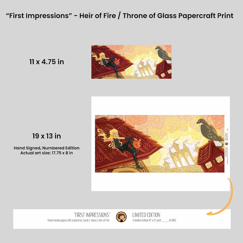 First Impressions Heir of Fire / Throne of Glass Officially Licensed Print image 2