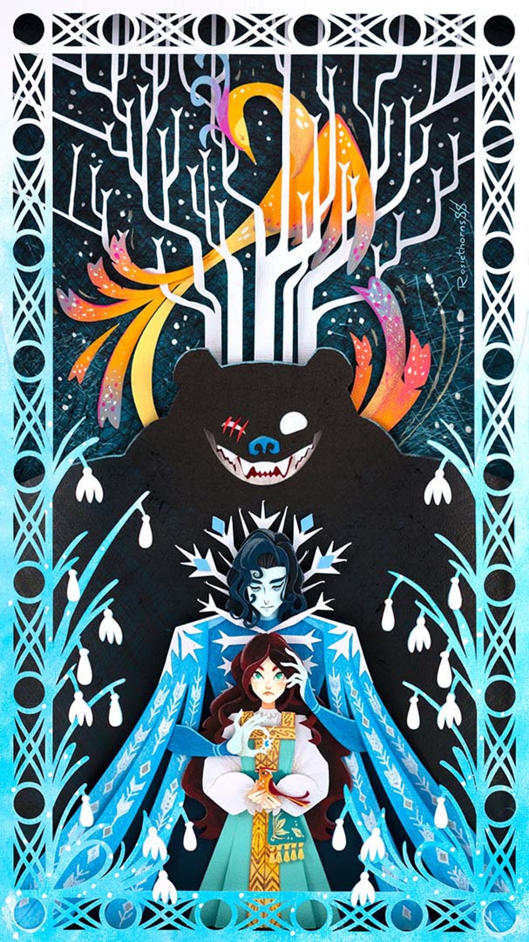 Both Are Mine -winternight Papercraft Print - Etsy