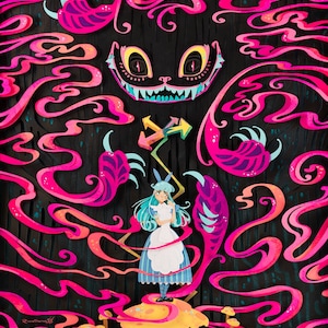 Alice im Wunderland Papercraft Druck