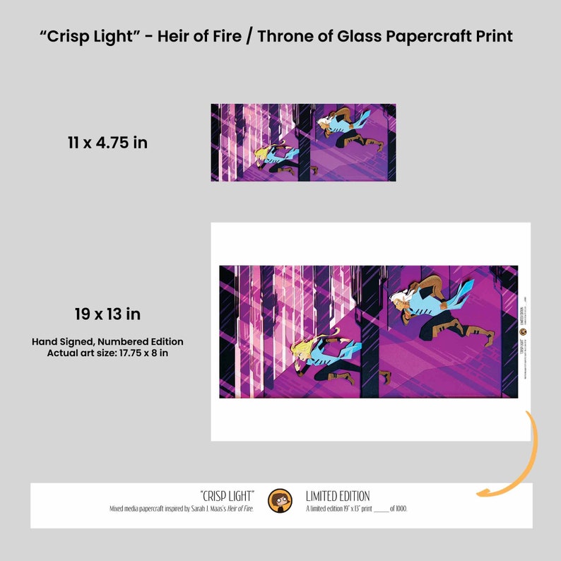 Crisp Light Heir of Fire / Throne of Glass Officially Licensed Print image 2