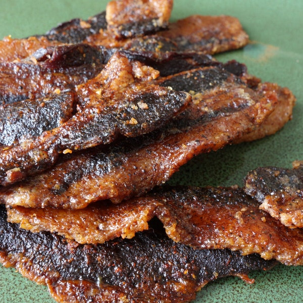 Spicy Candied Bacon Jerky