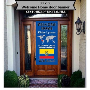 Willkommen Home Tür Banner, gut gemacht Rückkehr Missionar Zeichen, digital