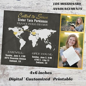 Biglietto d'annuncio di addio missionario della Chiesa personalizzato (digitale)
