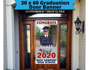Graduation 2025 door banner, senior banner, grad banner, digital sign