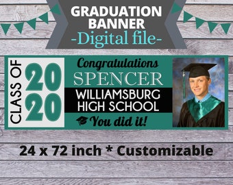 Graduation 2025 banner, senior banner, grad banner, DIGITAL sign