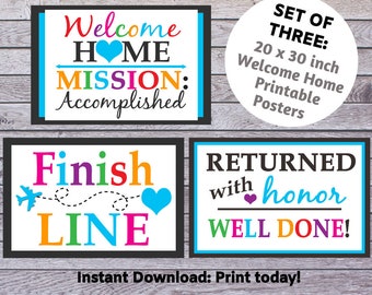 Welcome Home Missionary poster/sign collection (digital)