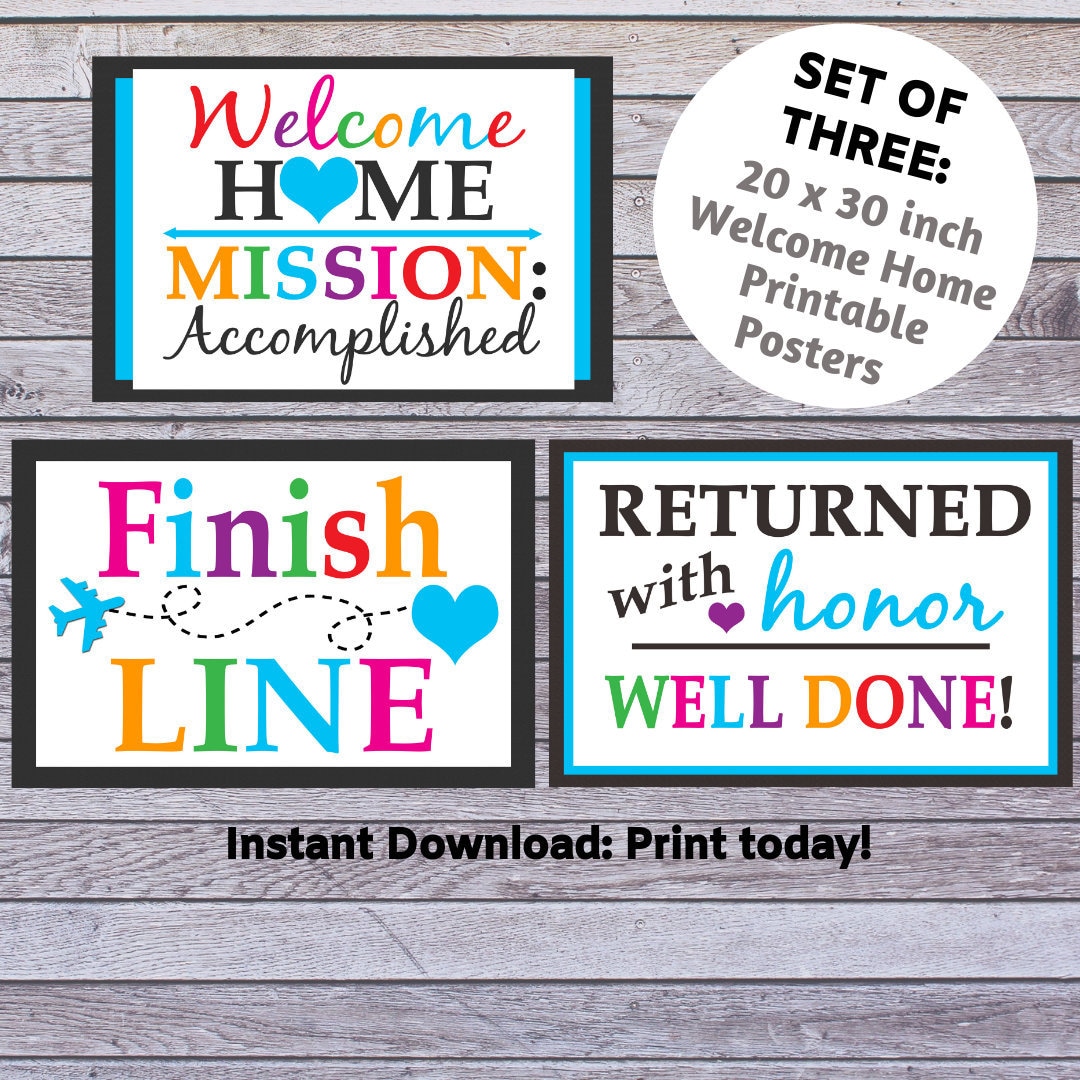 Welcome Home Missionary Poster/sign Collection digital - Etsy