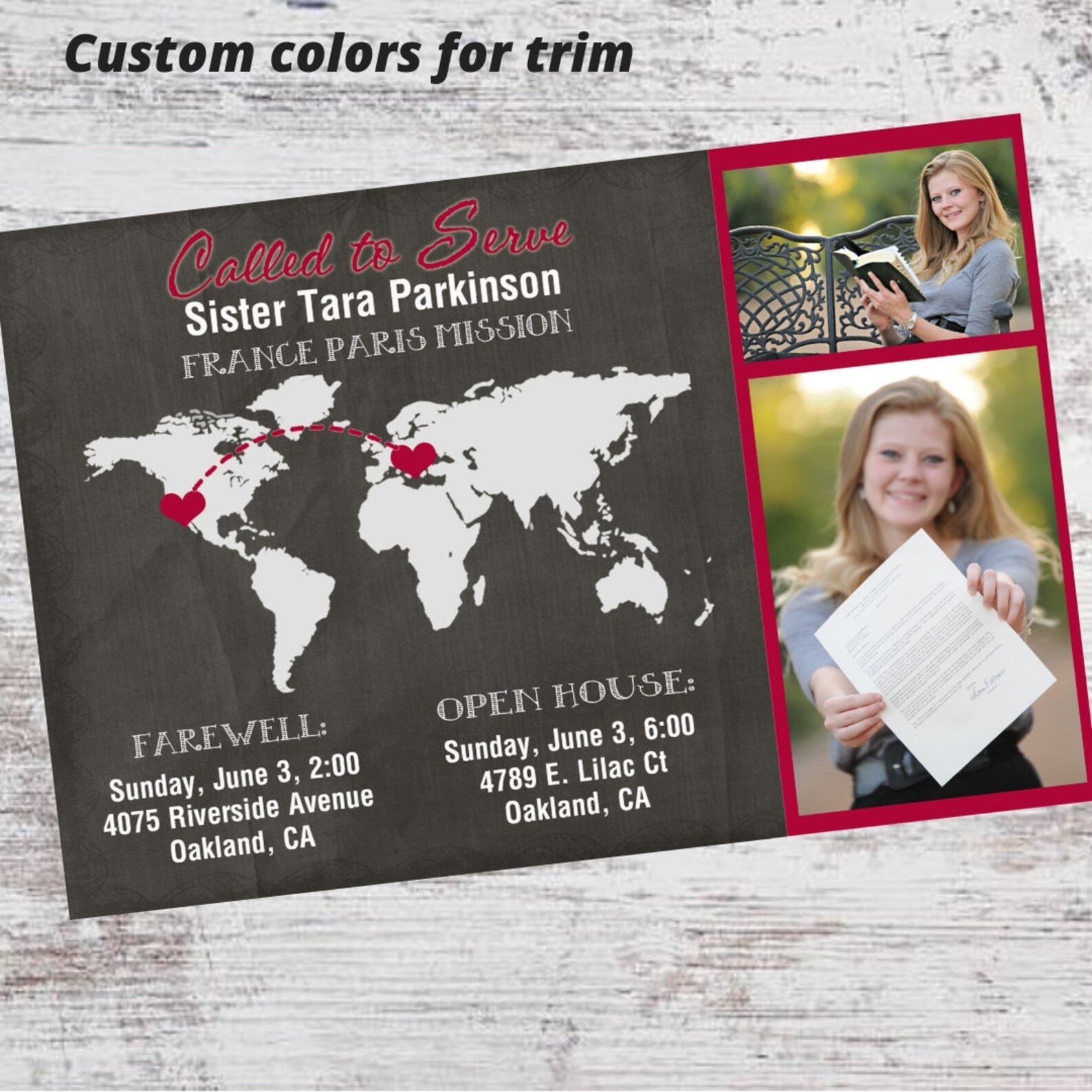 LDS Missionary Farewell Announcement Card Customized (digital) - Etsy