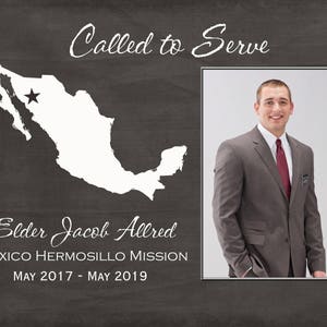 LDS Called to Servie Missionary Plakette: 20x30 mit Foto (Digitaldruck)
