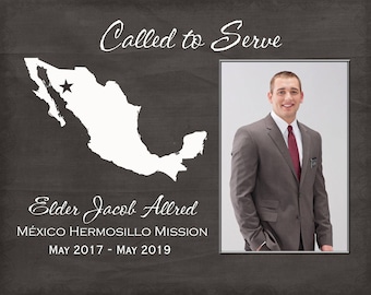 LDS Called to Serve Missionary Plaque: 8x10 with photo (digital print)