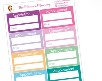 Appointment Planner Stickers: School, Work, Reminders