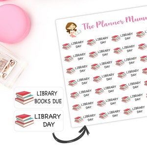 Library Day Books Due School Stickers Australian Planner Organiser Sticker Teacher Kikki K Australia Term Student