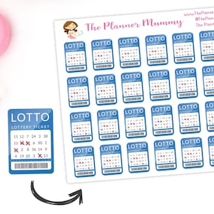 Naklejki przypominające o losach Lotto, najlepsza loteria dla planistów, kalendarze ścienne