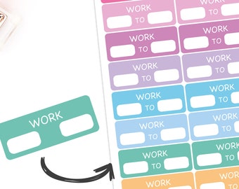 16 x Work or Volunteer Schedule Work TO Hours Total Planner Stickers Organiser Reminder Payday