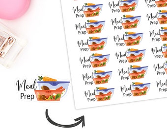 30 x Meal Prep Dinner Meal Planner Food Reminder Planner Stickers Organiser Diary Left Overs Meal Prep leftovers