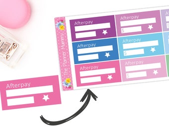 9 x Afterpay Due Payment Reminder Stickers Planner Diary Calendar After Pay