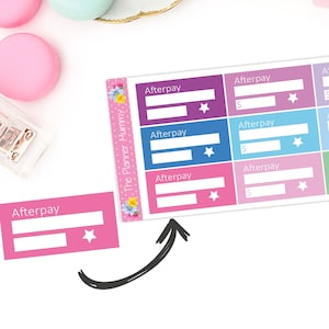 9 x Afterpay Due Payment Reminder Stickers Planner Diary Calendar After Pay