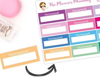 student homework diary 12 x Homework Assignment Reminder Planner Diary Stickers - Keep on track of what's due