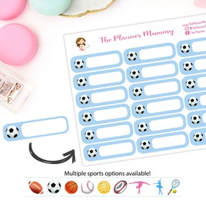 Soccer Training Game match Reminder Planner Diary Stickers Football Match School Sports Organised Mummy Kikki K