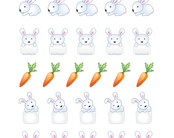 Bunny Rabbit Reminder Planner Stickers use for Easter , Pet Reminder