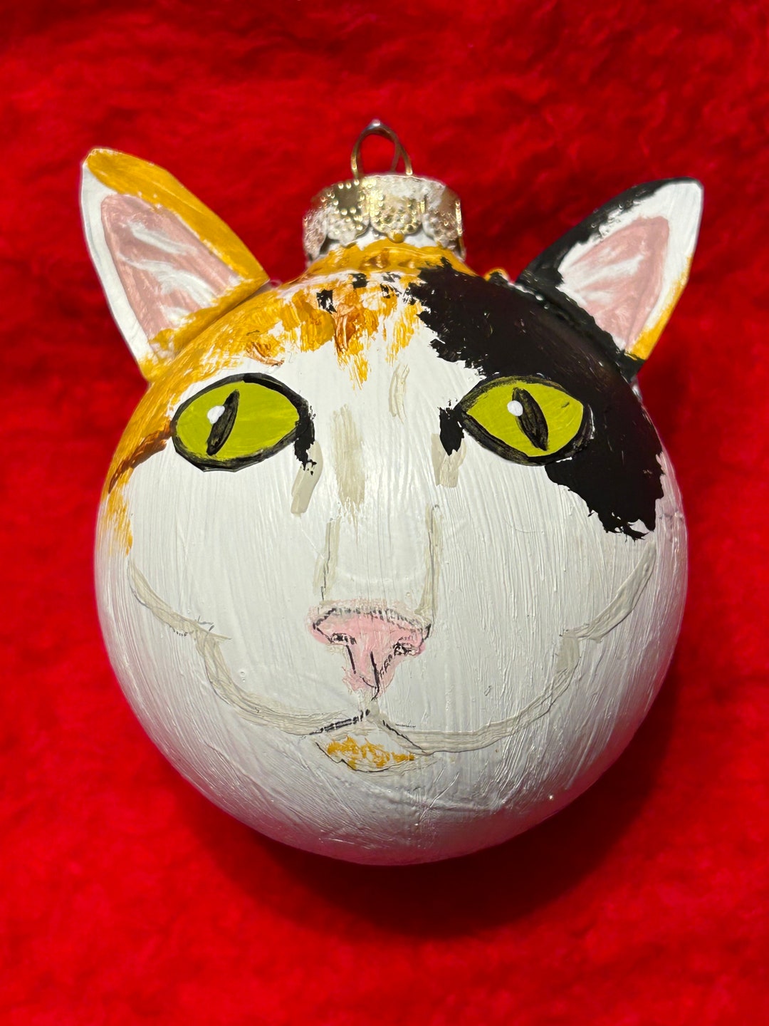 Calico Cat Christmas Ornament Holiday Handmade Homemade Etsy