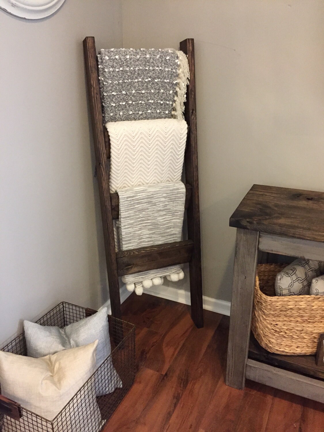 Rustic Blanket Ladder Etsy