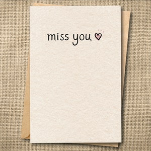 Cute Miss You Card, Sweet Miss You Card, Miss You gift, Gift for Long DistanceLDR Card, Online Relationship Card, Social Distance Card