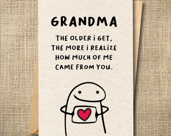 Funny Grandma Appreciation Card | Birthday Thank You Message for Grandmother