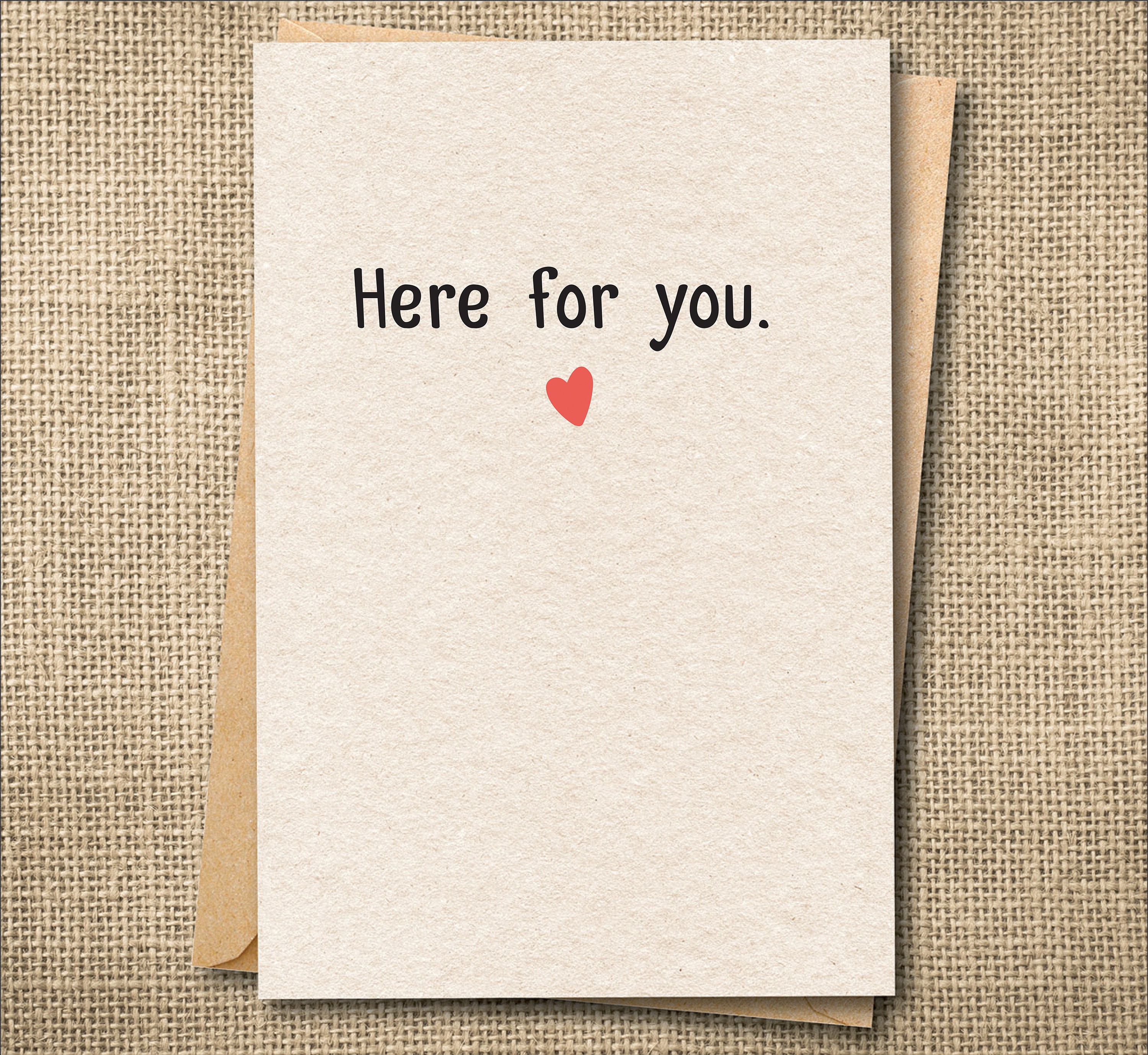 Grußkarte „I'm Here For You“ Von Sweetzer & Orange – Einfühlsame Karte Für Schwere Zeiten