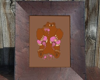 Bear Print, Bear Art, Bear Print Nursery, Bear Family Print, Funny Wall Art, Kids Wall Art, Woodland Animals, Whimsical Art, Illustrated Art