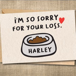 Custom Pet Loss Card, Custom Pet Card, Dog Sympathy Card. Custom Pet Sympathy, Pet Bereavement Card, Pet Sympathy Card, Custom Cat Loss Card