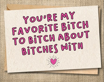 Tarjeta de amistad divertida, tarjeta de amistad ilustrada y sarcástica