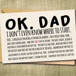 Herzliche & humorvolle Vatertagskarte: Sentimental, sarkastisch, süßes Geburtstagsgeschenk für Papa von Kindern, lustige Geburtstagskarte für ihn