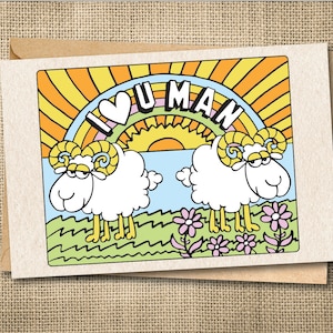 Tarjeta de San Valentín gay, tarjeta de aniversario, tarjeta de felicitación gay, tarjeta de felicitación para novio, tarjeta LGBTQ, tarjeta para él, tarjeta de él